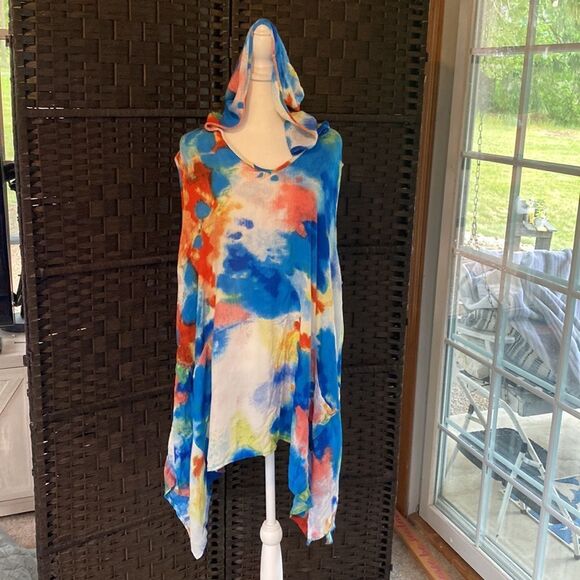 Dalin Hooded Dress Bathing Suit Coverup Plus Size 3X - Picture 3 of 11